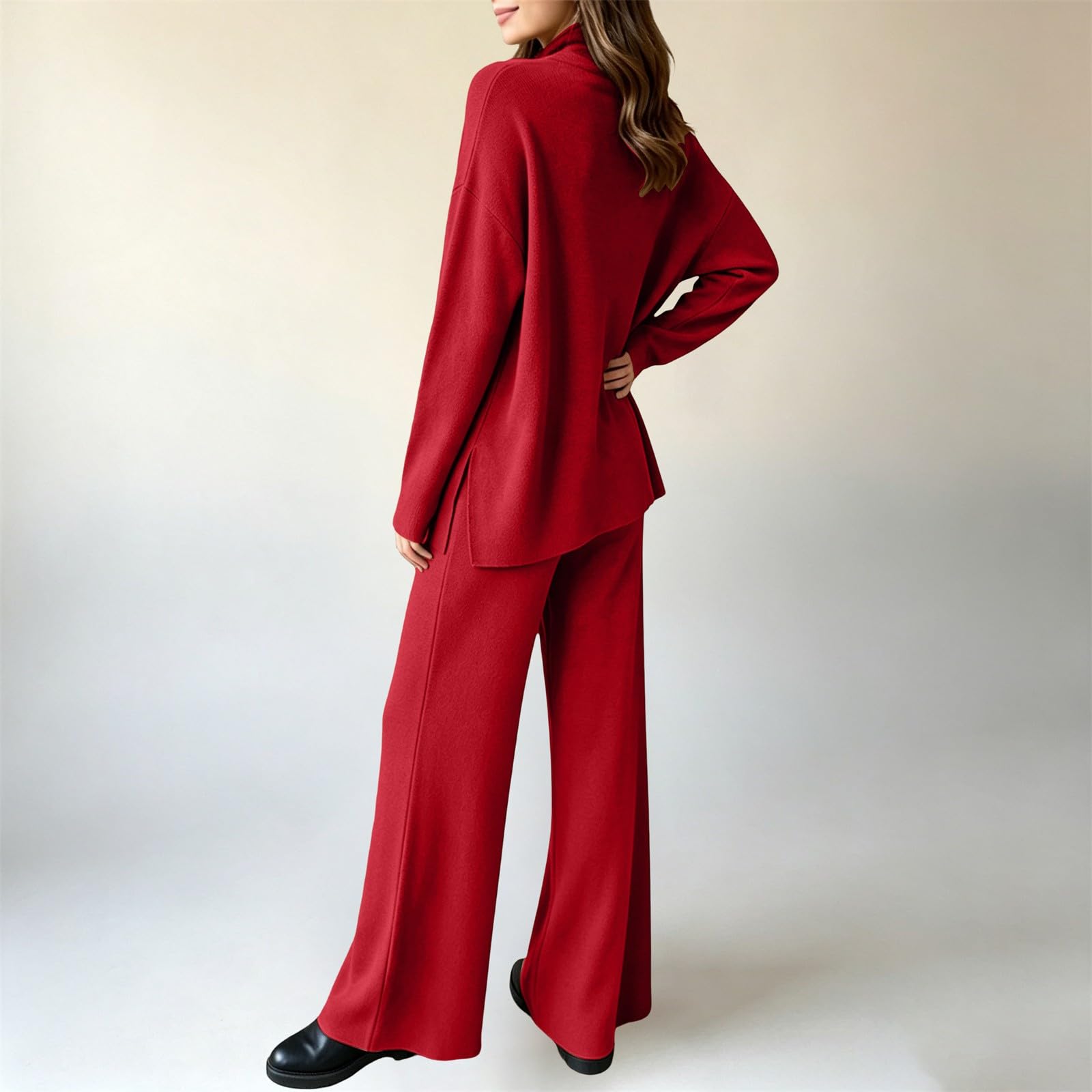 Completo Donna Elegante Autunno Tuta Casual Elegante Sportswear Leggera