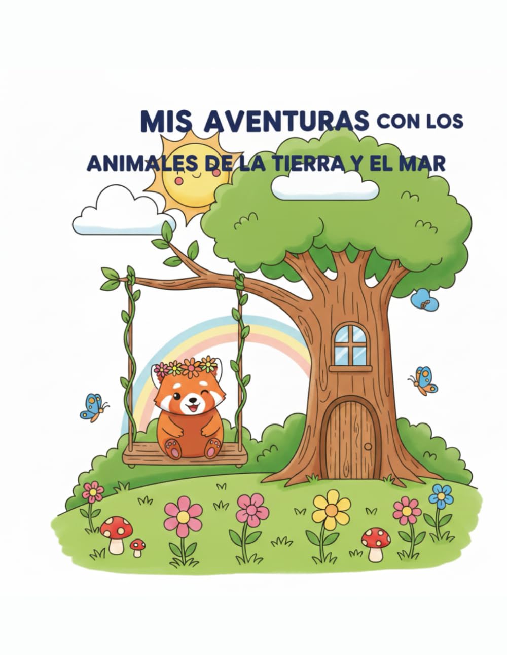 Mis aventuras con los animales de la Tierra y el mar: Libro de dibujos animados para colorear en PDF