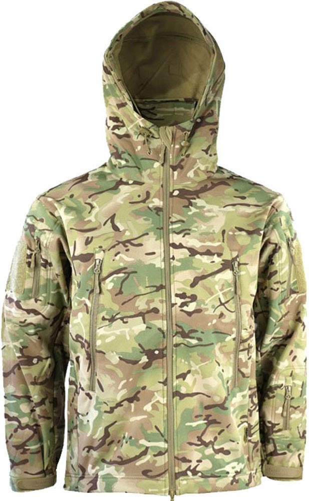 Kombat Tactical Men's Btp Camoflage Army Kombat Military Patriot Soft Shell Jacket Fleece Lined Coat Camo New (Xxxl - 50" Chest)