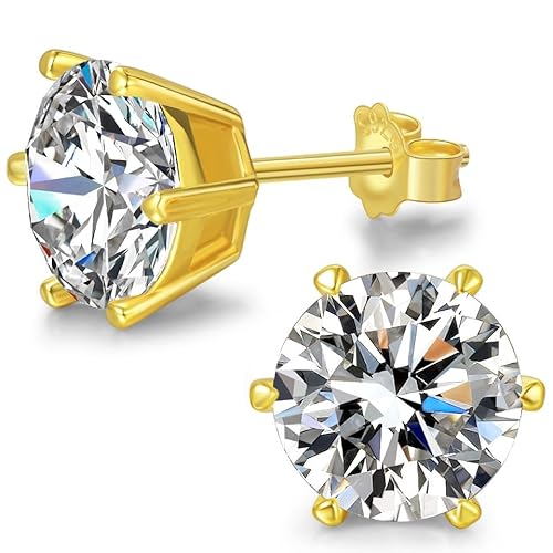 JUNENTER AbTiCgX^bhsAXADJ[ VVS1 EhV~[g_ChA14KCG[S[hbLVo[A6vOsAX WG[Mtg (4JbgAEh 8mm)(Yellow Gold,0.3ct*2-4mm