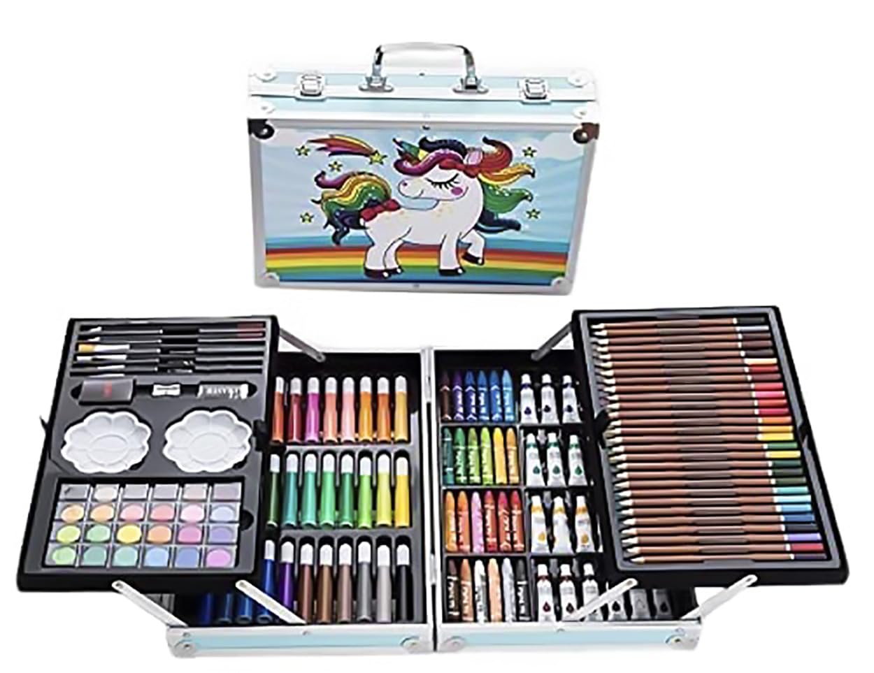 FETE PROPZ 145 Pcs Deluxe Art and Craft Coloring kit| All in One Professional Art Set - 145 Pcs Drawing Painting Sketching Colouring for Kids, Birthday return Gift (Unicarn Blue) (B0CXLQWV7K) Amazon Price History, Amazon Price Tracker