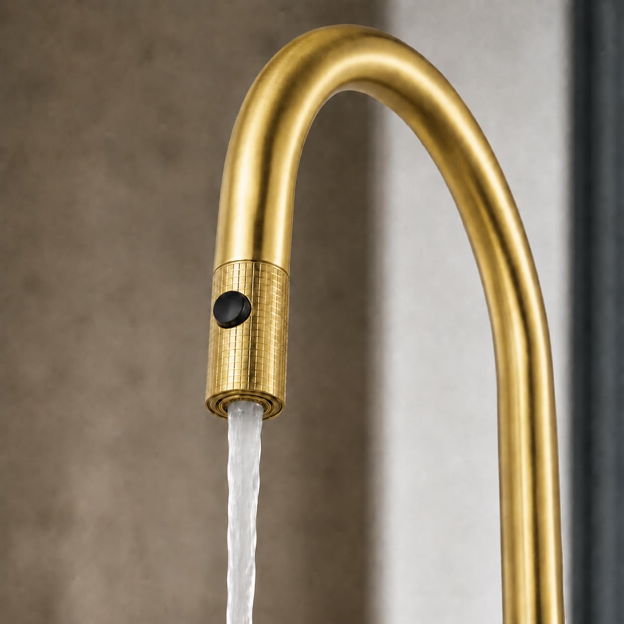 Grifo Cocina Extraíble con Osmosis | Grifo Fregadero Cocina Monomando con Agua Filtrada y Giro 360° | Grifería Cocina IMEX Lazio (Oro cepillado)