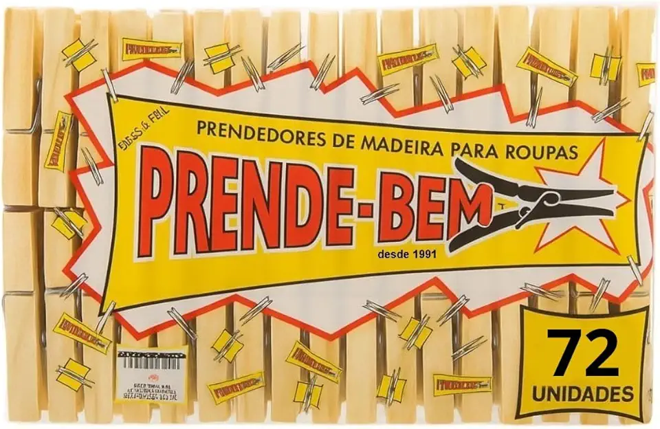 Kit 72 Unidades Prendedores Pregadores Roupas Varal Multiuso Madeira Alta Durabilidade Utensílio Doméstico Premium