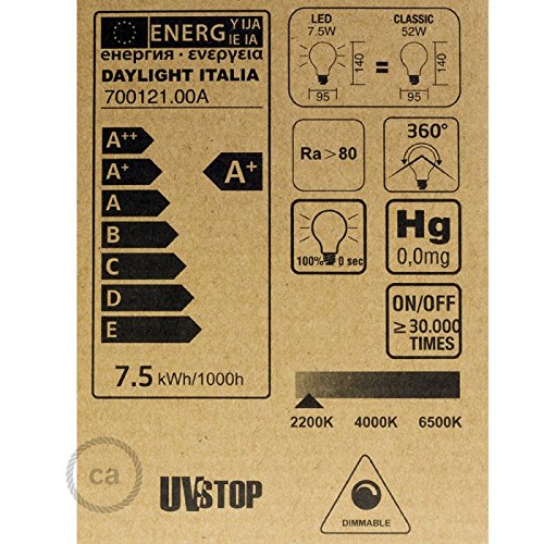 Creative-Cables CBL700120 Lampadina LED Globo G125...