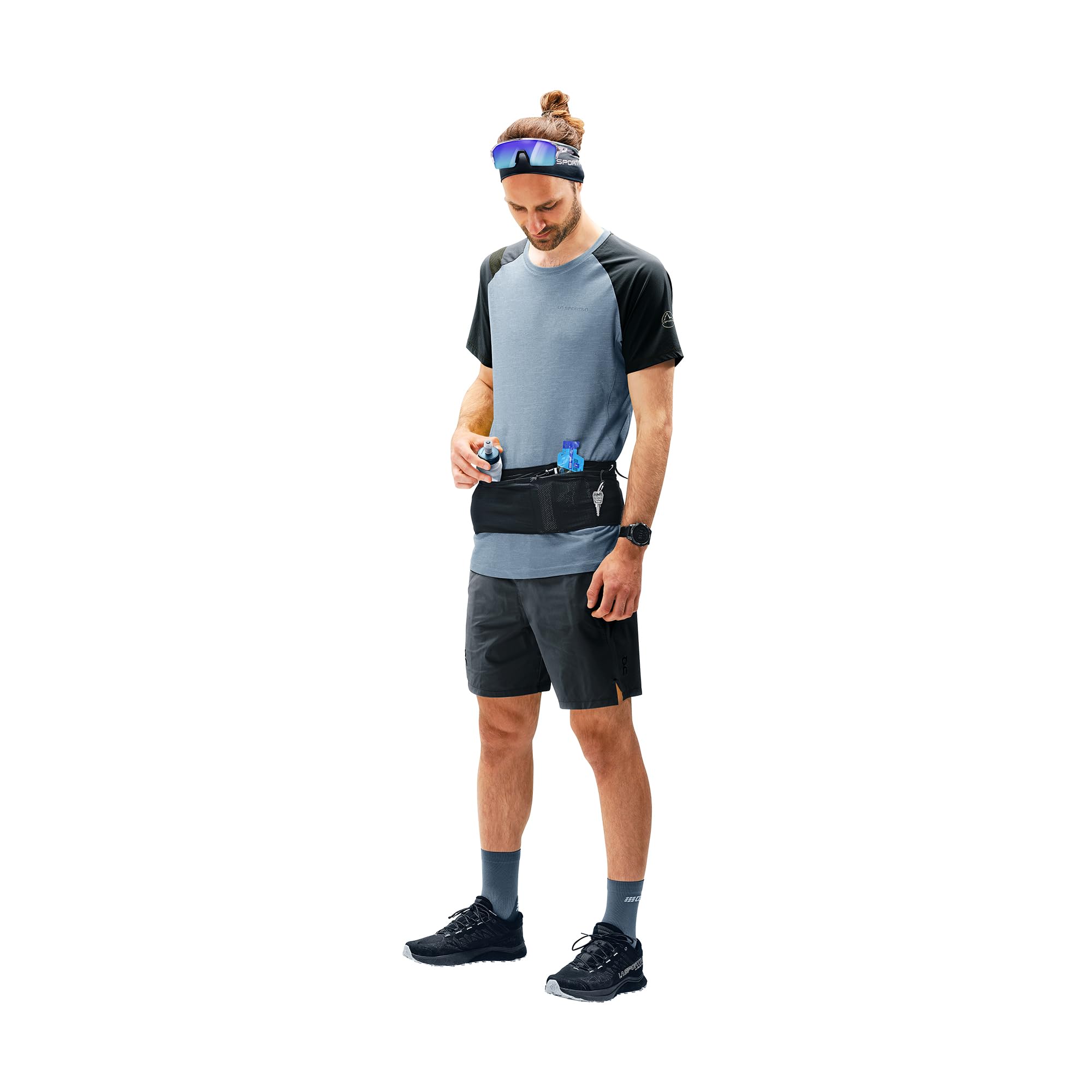 deuter Traick Belt Cintura da Corsa con Porta Bastone e Cinghia per Il Numero di pettorale