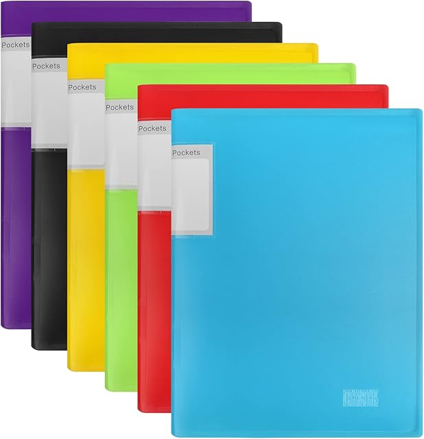 Presentation Display Book A4 Display Folder - 30 Pockets Project Folder Polly Pocket Folder with Sleeve (6 Colour)