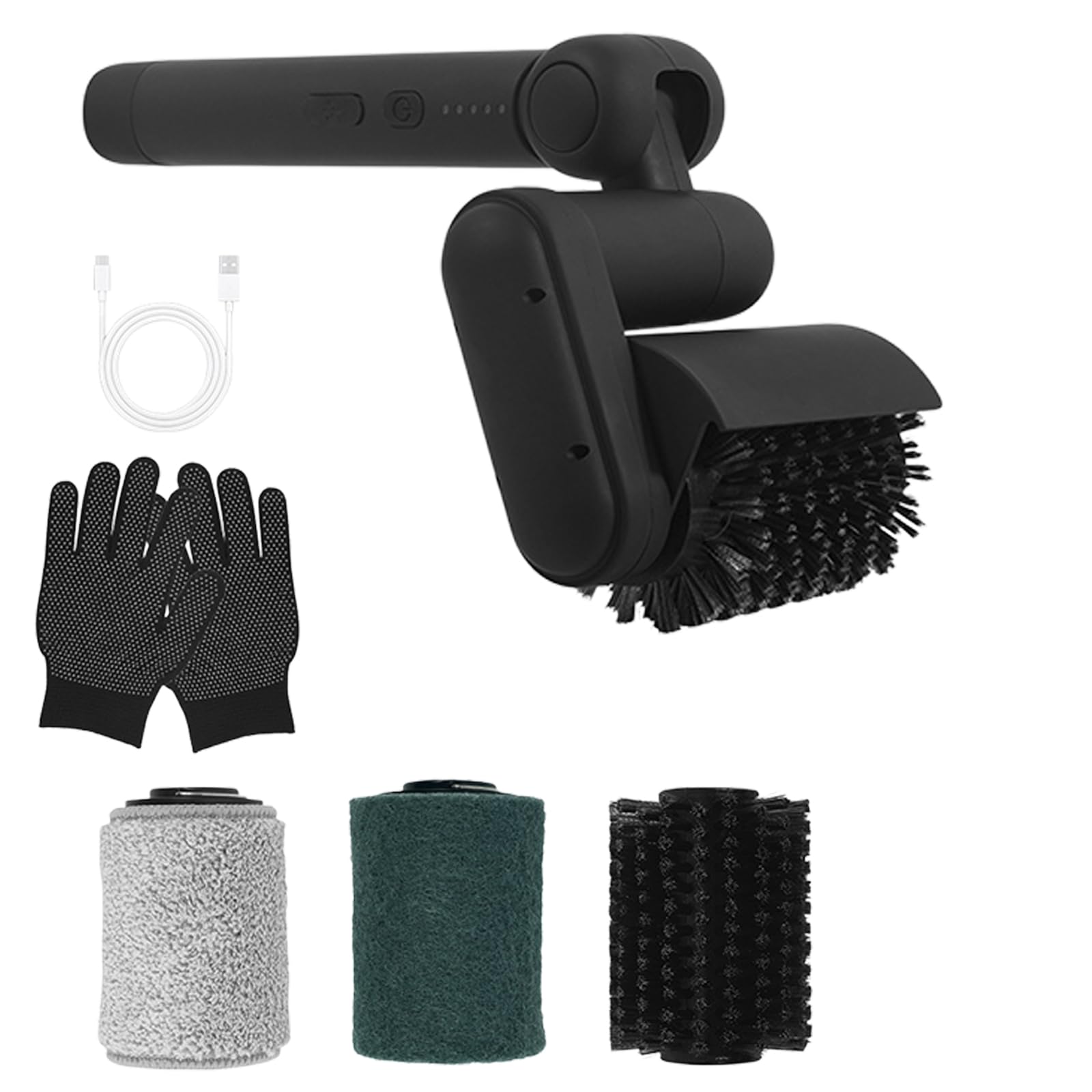 IZTOYNDA Barbecue Grill Brush, Cordless Electric Roller Scrubber with Rechargeable Power for Grate Cleanup Tasks and Upkeep Handheld Bbq Scrubber Post Cook Grill Care
