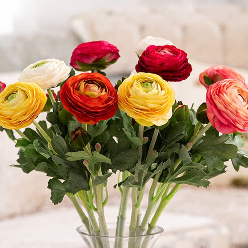 Fiori di seta artificiale fiore di ranuncolo persiano del ranuncolo per la creazione floreale di nozze della decorazione del centro  15