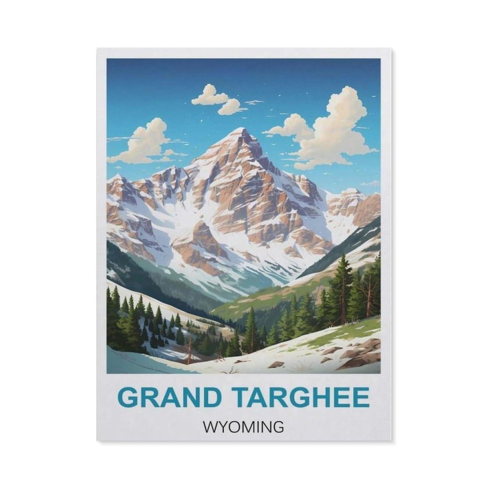 5D Diamond Painting Kits，Grand Targhee Wyoming ,DIY Rhinestone Embroidery Set Paint with Diamond Art by Number Kits Cross Stitch Home Wall Craft Decoration（40 x 50 cm/15.74 x 19.68 inches）-CB86