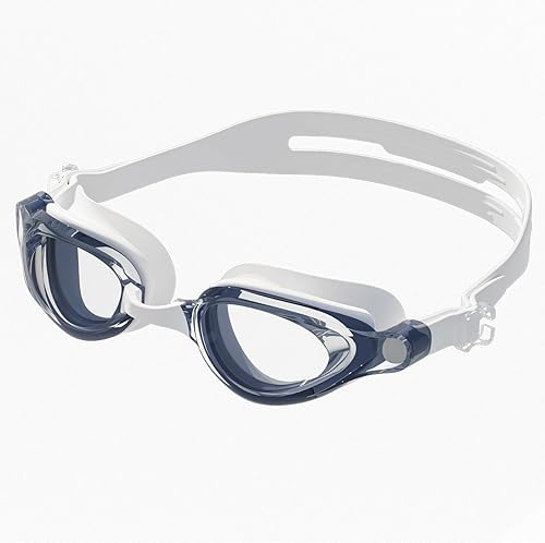 Gafas de natación unisex antivaho para hombres y mujeres, sin fugas, máxima comodidad, doble correa con lente de espejo, gafas de natación para