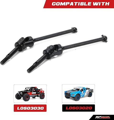 Miniatura 2 de RCAWD Juego de eje de transmisión delantero Junta en U para actualizaciones Losi LMT 18, 4X4 Solid Axle Monster Truck #LOS04021, LOS04022, piezas