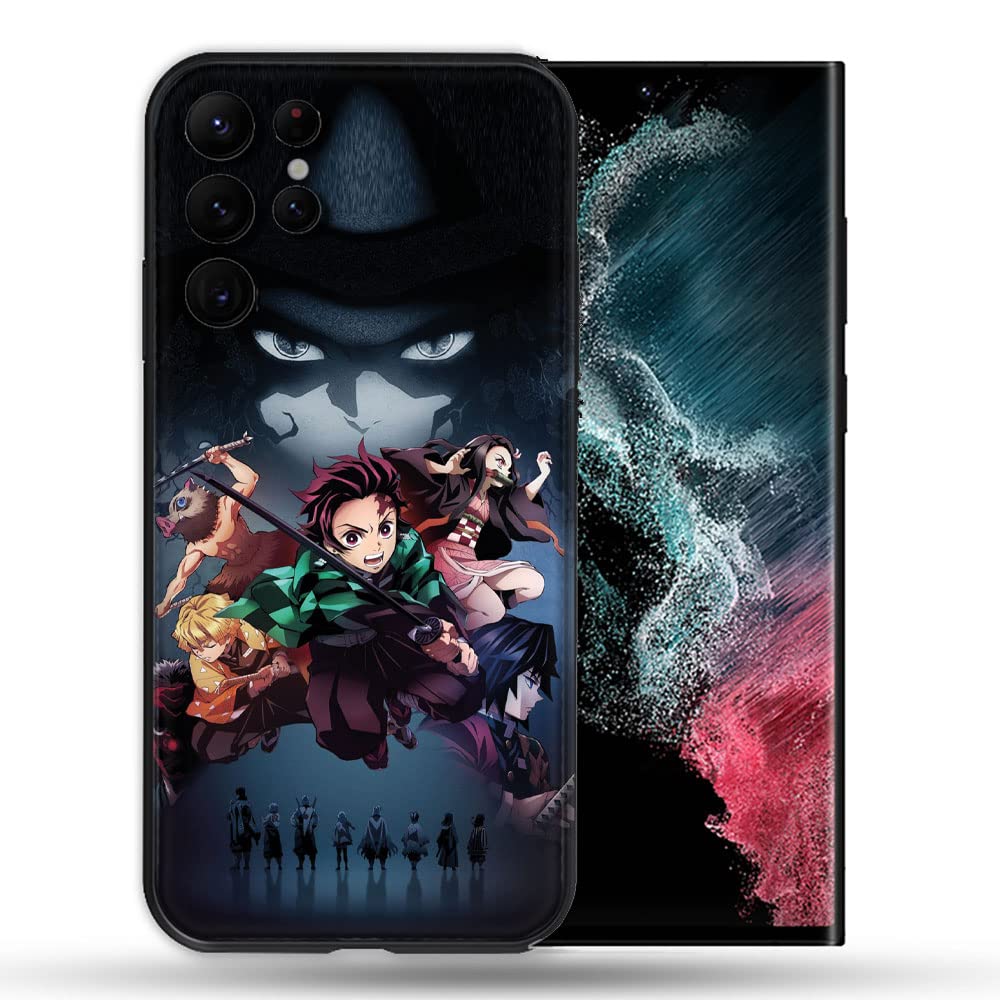 Samsung Galaxy S22 Ultra Manga Demon Slayer Case Black