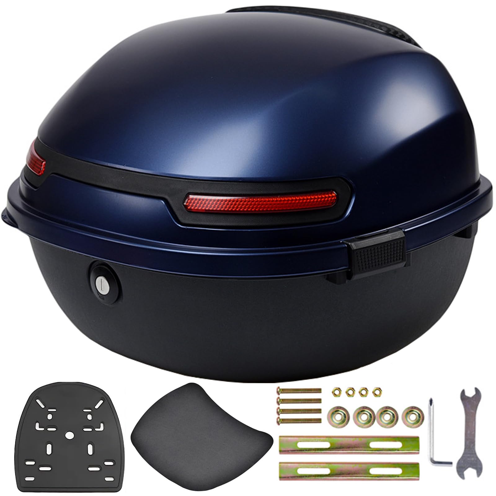 Genérico Baúl Superior para Motocicleta de 30 l, baúl Trasero para Uso Diario con Cerradura, baúl Superior para Motocicleta con Capacidad para Guardar el Equipaje del Casco, Accesorios universales pa