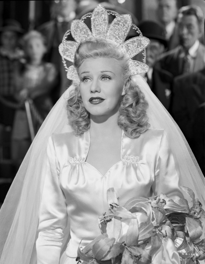 Amazon.com: Ginger Rogers in Wedding Dress Outfit Black and White Portrait  Photo Print (24 x 30): Posters & Prints