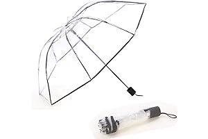 WerFamily Clear Transparent Travel Umbrella