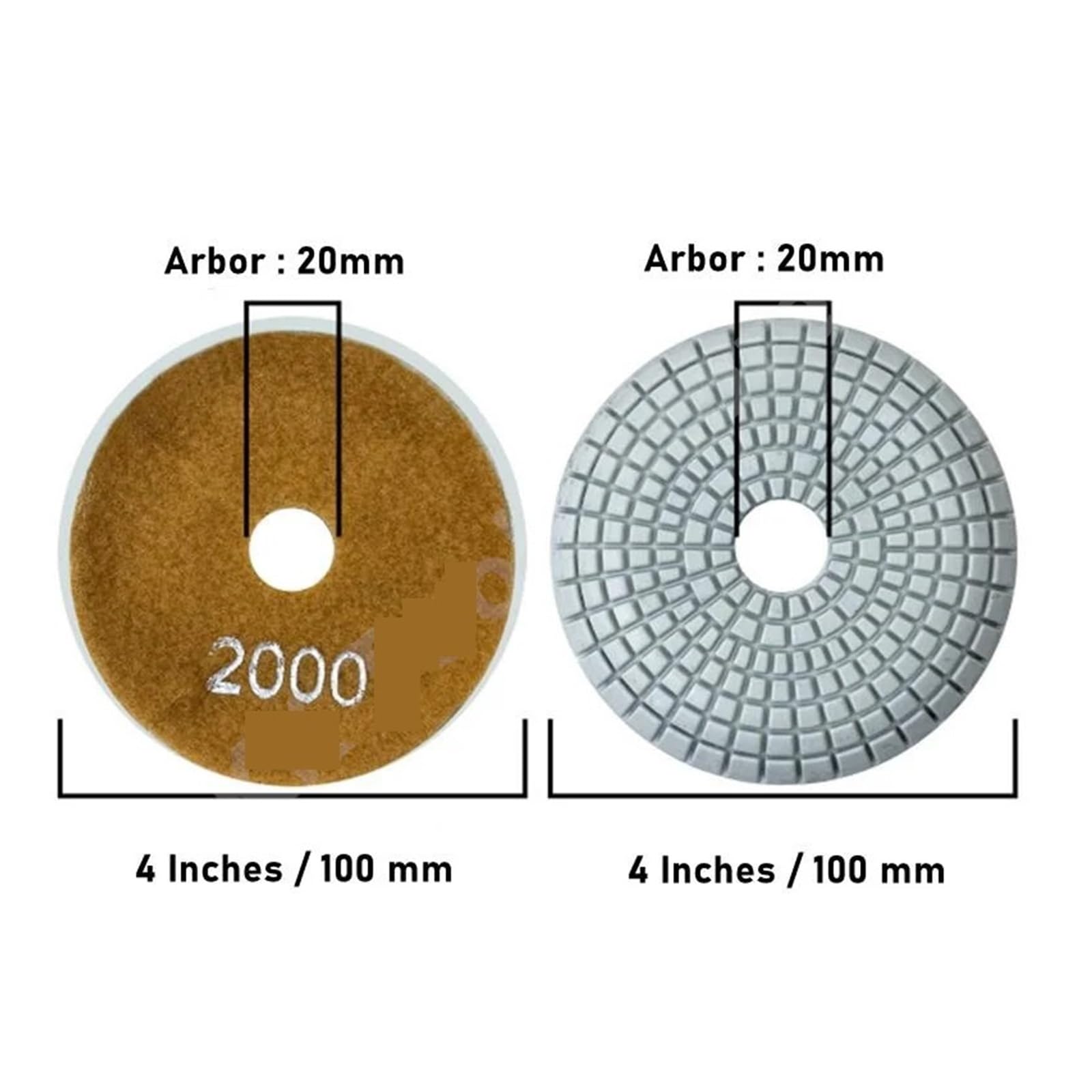"13 szt. 10.2 cm 100 mm mokre diamentowe wypukłe podkładki polerskie miska łuk tarcze szlifierskie z gumowym podkładem tarcza polerska narzędzia szlifierskie do polerowania 100 cm ziarnistość_10 cali