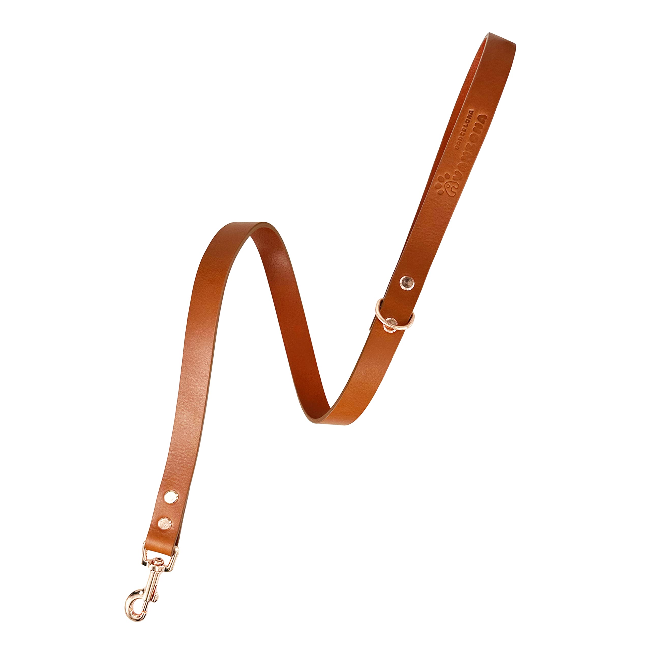 Correa para Perros de Cuero de Grano Superior Hecho a Mano en España, para Perros pequeños, medianos y Grandes.