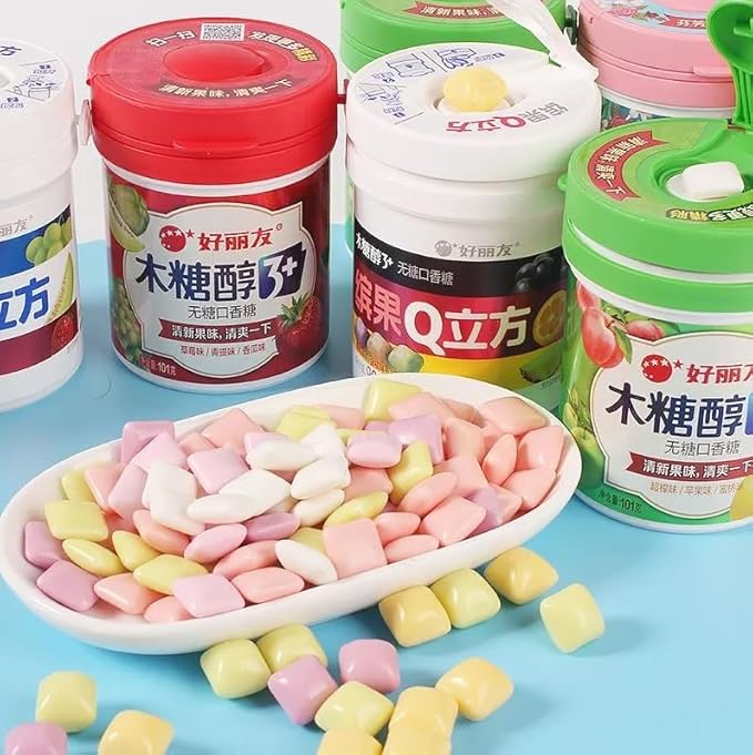 Jelugge Chicle Sin Azúcar con Xylitol, Sabor Frutal Floral, 101g, Envasado miniatura 4