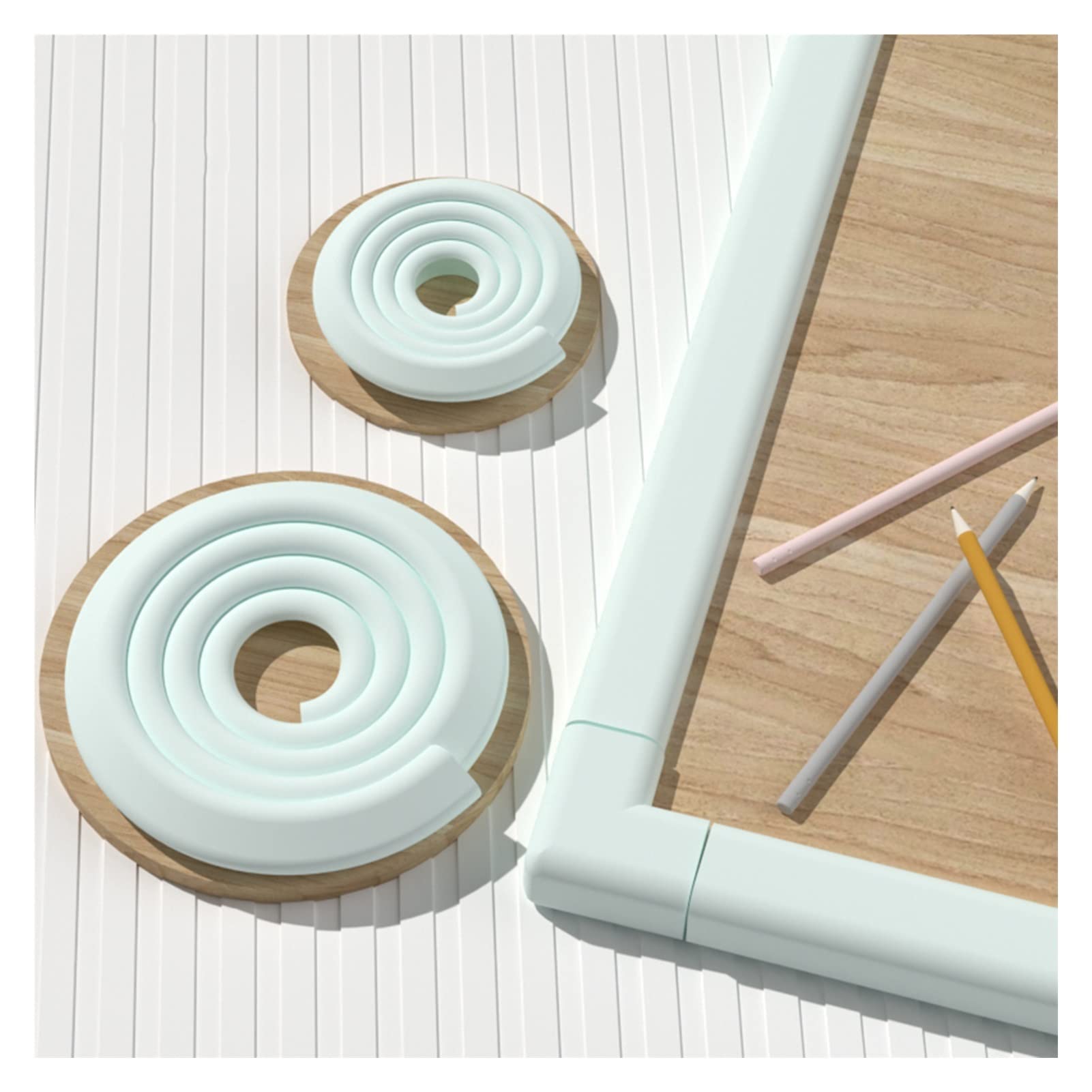 Protection d'angle de bord de table blanche sécurité 5 mètres