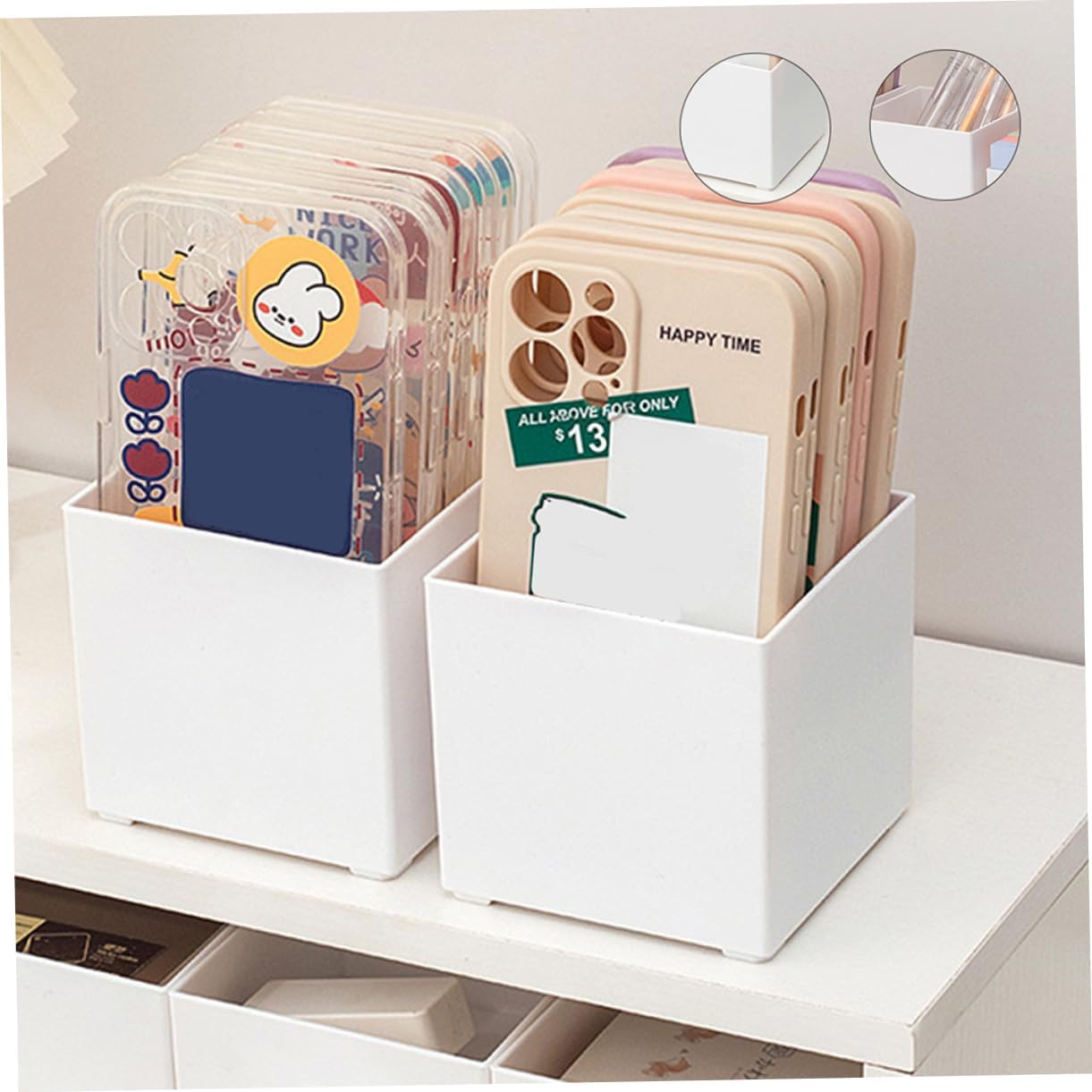 Memo Notepad Holder Durable Memo Pad Storage Box with Built Dispenser Stylish Tabletop Organizer for Desk Supplies for Office Student Use Compact Design