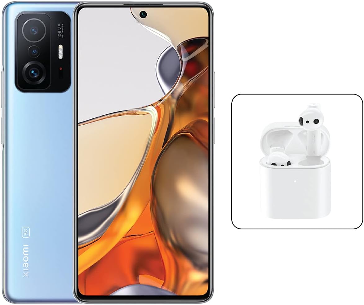 Xiaomi 11T Pro Dual Sim Amoled Dotdisplay Celestial Blue 8GB RAM 256GB 5G+ Mi True Wireless Earphones 2S, Mzb09, Xioami 11T Pro