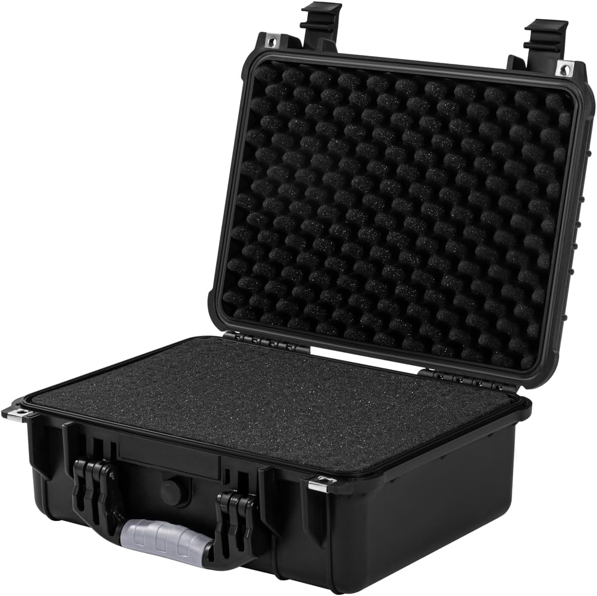 Electronicx Maletín rígido para cámara Espuma – Estuche Protector Resistente a Golpes IP55 a Prueba de Salpicaduras y con Cierre – para Objetivos, Drones, Herramientas y Armas – 41×32×17,5 cm