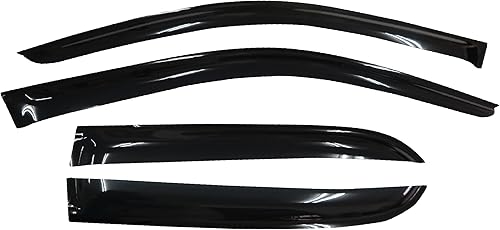 YW AUTO - Ventvisor de canal de salidadeflectores de ventanavisera de ventana  Compatible con Nissan March Micro 1992-2003, 4 unidades.