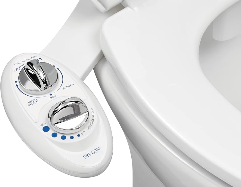 LUXE Bidet NEO 185 - Bidet Attachment for Toilet Seat, White