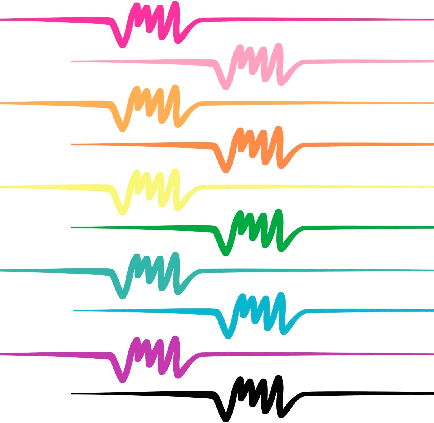 Tulip Permanent Fabric Brush Tip Markers, Neon, Set of 10