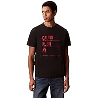 Calvin Klein Uomo T-shirt Maniche Corte Graphic con Logo, Nero (Black)