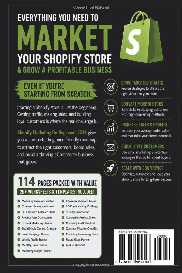 Shopify Marketing for Beginners 2026: The Step-by-Step Guide to Getting Traffic, Making Sales and Growing a Profitable Shopify Store (The Shopify Business Success Series) image 3