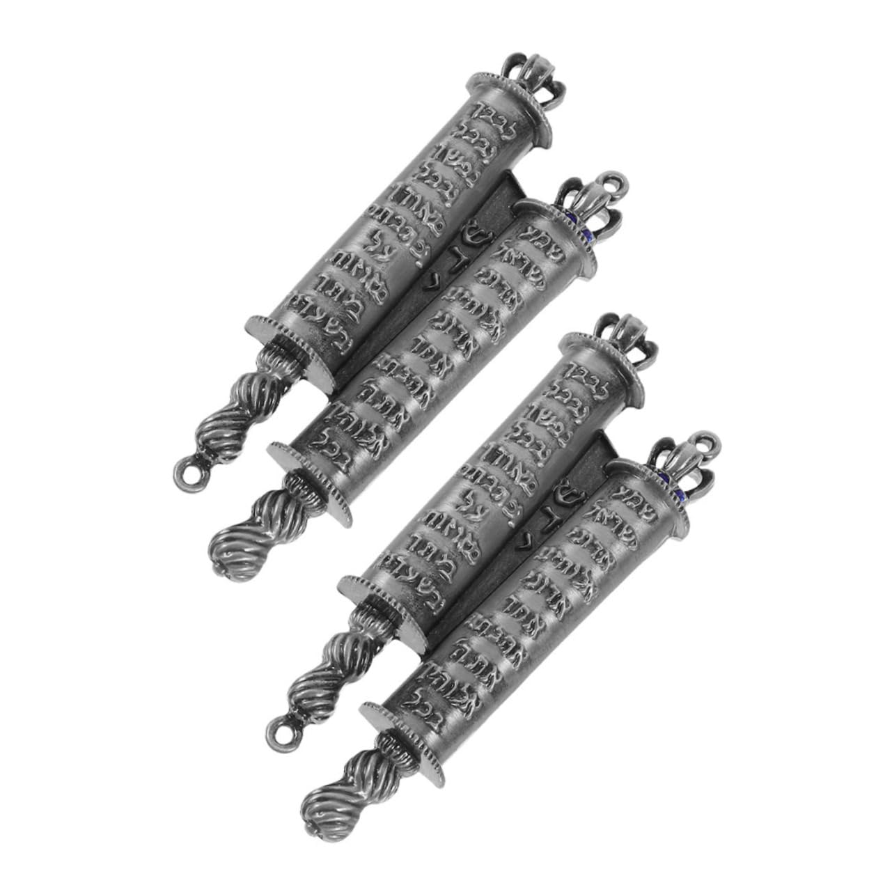 Cabilock 4zestawy Metalowych Mezuzah z Rolką Religijna Dekoracja Do Drzwi Elegancka Mezuzah Stylu Judaica Idealna Do Użytku Domu Lub Jako
