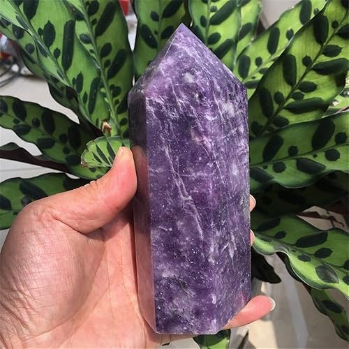 Miniatura 2 de Meditation Home Piedra natural de cuarzo mica púrpura natural punta de barra de obelisco curativo piedras naturales y minerales (tamaño  33.51-35.27