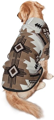 Sudadera con capucha para mascotas con estampado nativo americano, adecuada para perros medianos y grandes