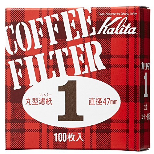 Kalita #21003 Coffee Filter for Mocha Express #1 Round Filter Paper, 1.9 inches (47 mm), Pack of 100, White