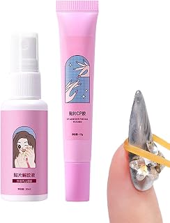 Nail Glue Fingernail Bonding Gel Set | False Nail Remover for Women Youth Lady Mother Bridal Home Manicure Salon Service Bridal Pedicure Professional Repair