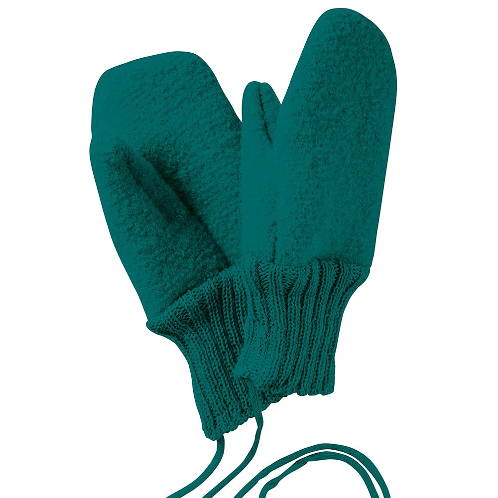 EcoableToddler and Kids Mittens: Organic Merino Wool Snow Gloves with String