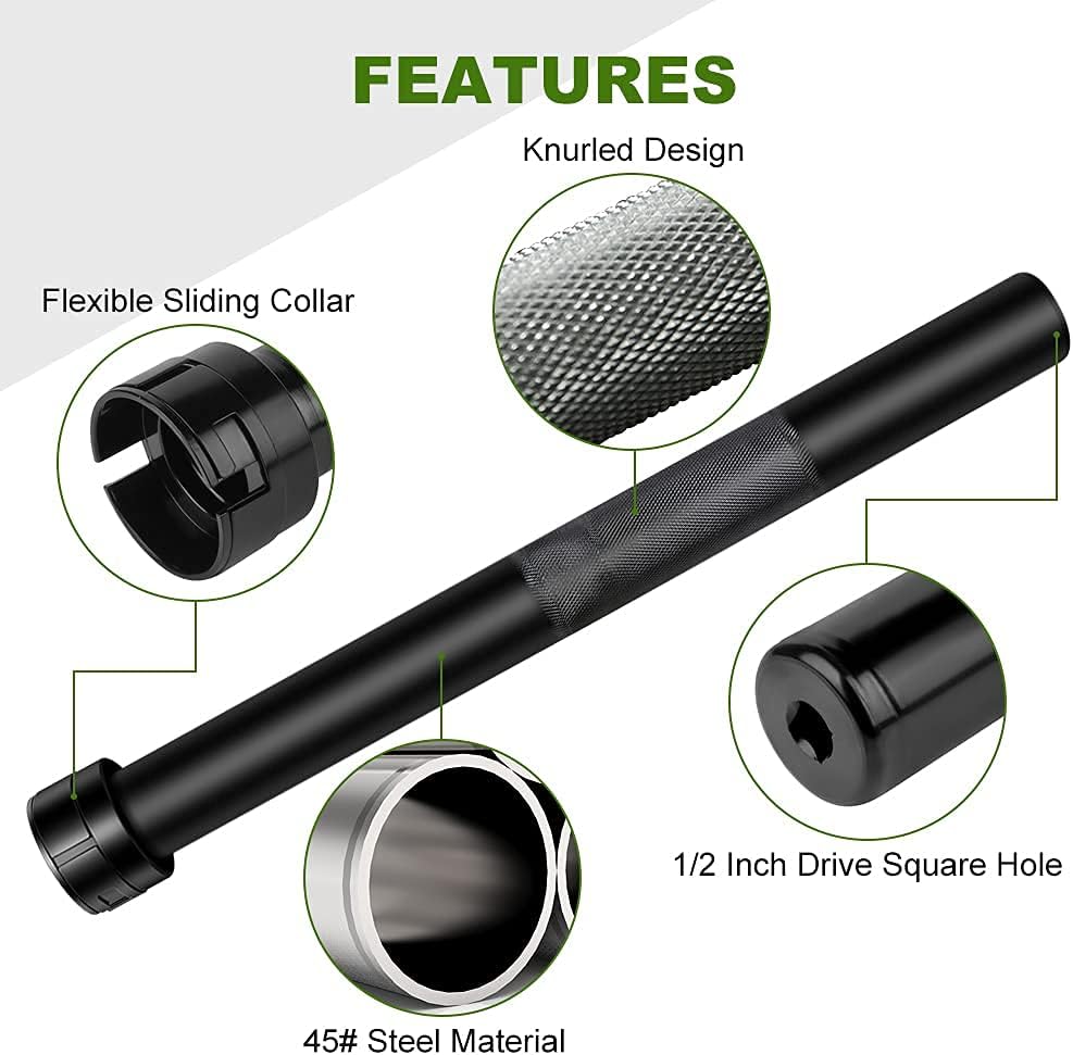 SCITOO Inner Tie Rod Installation Tool Kit with 9 Crowfoot Adapters for Most Cars