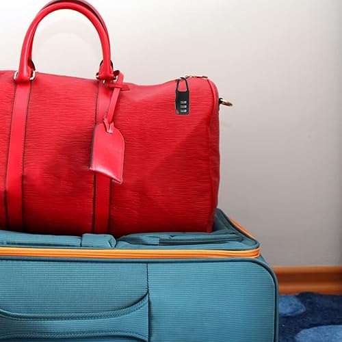 Miniatura 3 de Paquete de 7 mini candados de contraseña con código de número de 3 dígitos, combinación de candados de combinación de casillero con contraseña,