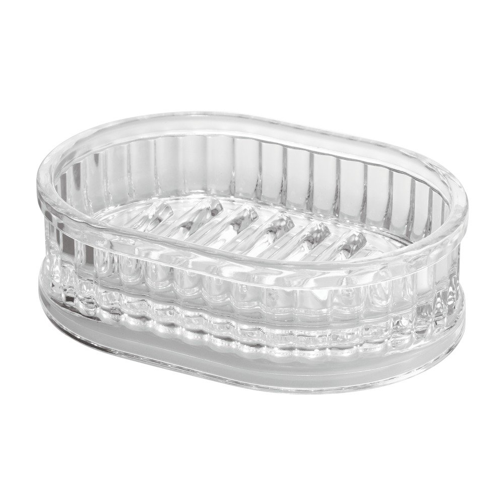 iDesignAlston Bar Soap Dish For Bathroom Vanities, Kitchen Sink - Clear
