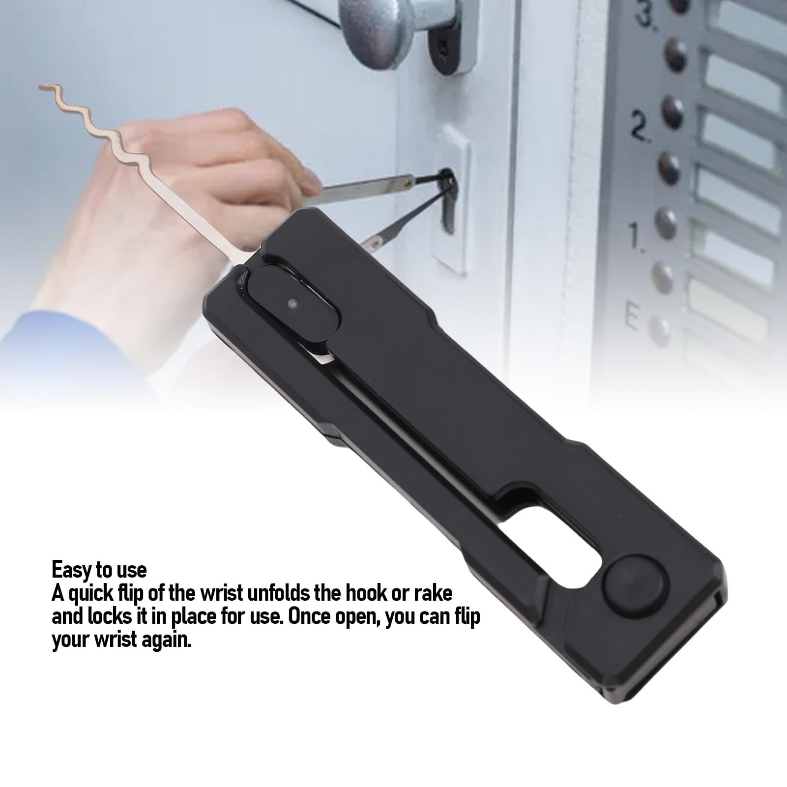 2025 Gravpick Lock Pick Tool, Multifunctional Lock Pick Hook Set Stress Relief Toy for Outdoors Enthusiasts - Image 3