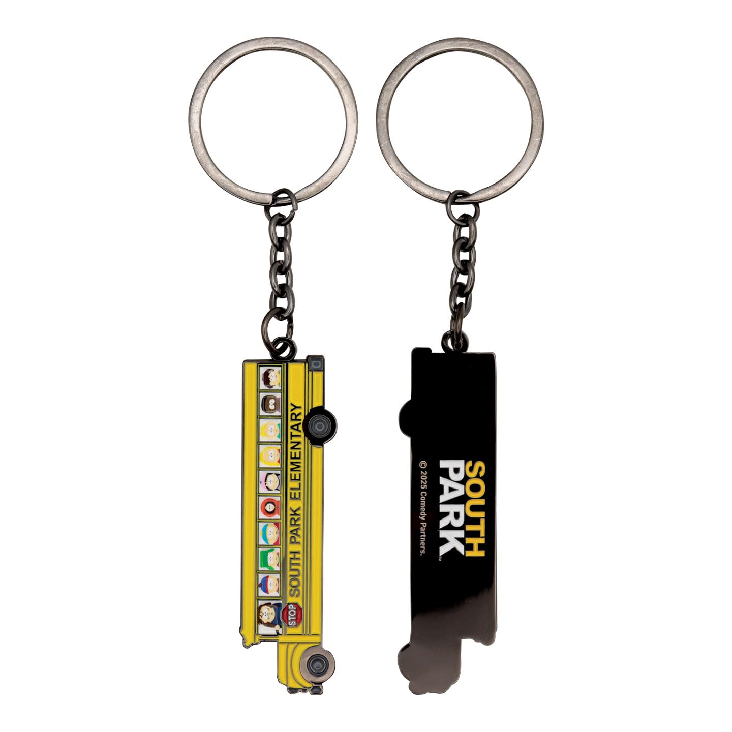 South Park School Bus Metal Keyring - Yellow