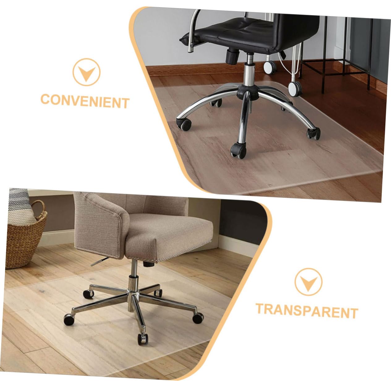 Alfombrilla Protectora Transparente para Suelo Mat De Oficina Antideslizante para Escritorio Protector De Piso para Muebles y Refrigeradores Grosor para Parquet