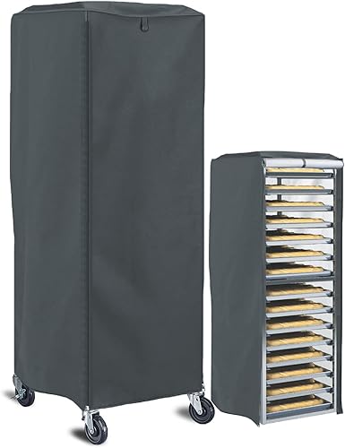 Miniatura 1 de Funda para panadería, 23 x 28 x 64 pulgadas, color gris, cubierta impermeable de alta densidad y a prueba de polvo, cubiertas para panadería