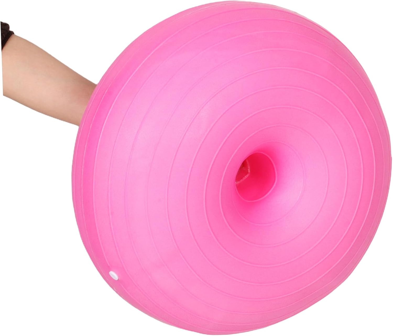 YARNOW Multi-use Exercise Ball Inflatable Donut Shape Stability Ball for Women for Pregnant Women Workout Supply Comfortable and Secure