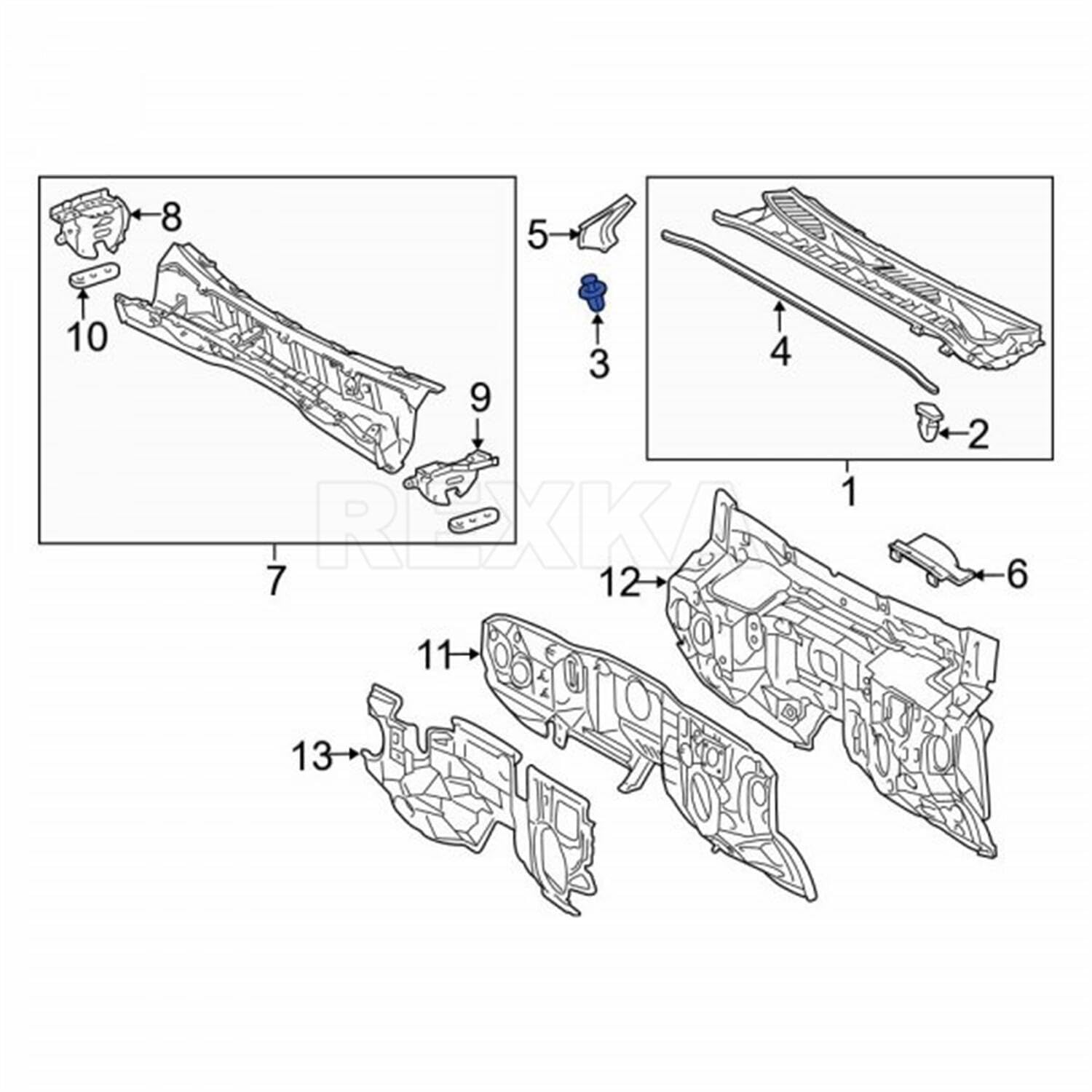 Rexka 30pcs Bumper Cover Radiator Support Splash Shield Wheel Opening Retainer Clips 90467-07220 For Toyota Lex 4Runner C-HR Camry Corolla Highlander Mirai Pri RAV4 Sequoia Sienna Venza ES NX RX