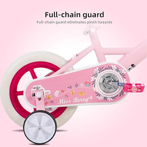 Miniatura 4 de KEANO Voyager 10 12 Inch Kids Bike for Boys and Girls Ages 1-4 Years, Toddler Bike with Training Wheels & Basket, Detachable Parent Push Handle,