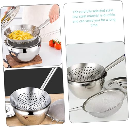 Miniatura 4 de Contenedor de grasa de tambor de aceite, recipientes de acero inoxidable, contenedor de espagueti, colador de olla caliente, cuchara, espumadera de