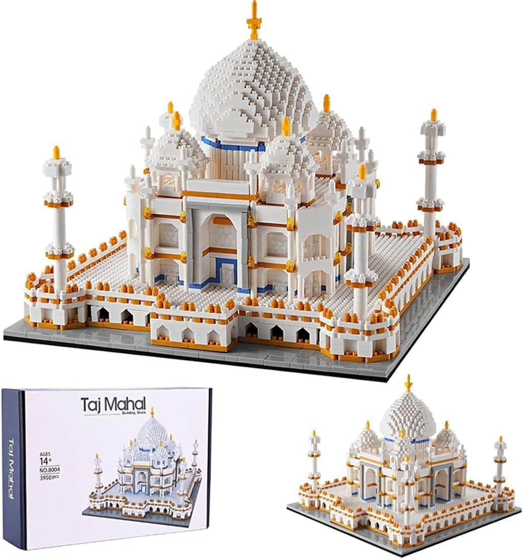 Taj Mahal Maqueta Juegos de Construcción, 3950 Piezas Conjunto de Construcción Landmark Arquitectura, Nano Micro Bloques de Construcción No Compatible con Grandes Marcas