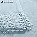 ALPHA HOME Throw Blanket for Couch 50x60 Warm Acrylic Knit Durable Lightweight Bed Blanket Decorative Blanket Tassel with Solid Color Soft All Season Valentine's Day Machine Washable Sky Blue